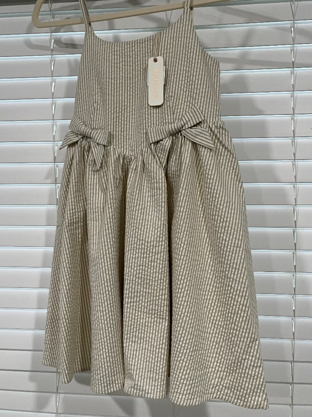Girl - 10 & 12 - NWT Noralee Betsy Dress in Sage Stripe